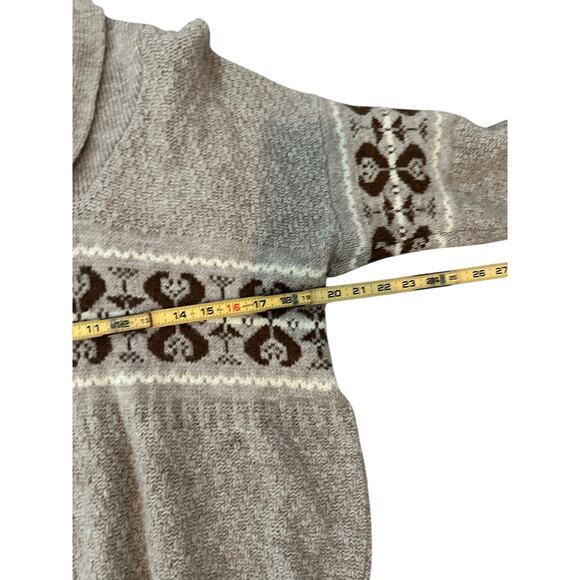 Vintage Heart Band Women's Tan Cowlneck Knit Sweater Size Large - Picture 4 of 6